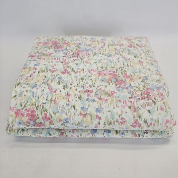 Vtg Ralph Lauren Loire Flat Fitted Sheets KING Pink Floral Quiet Luxury Cottage - Picture 2 of 6